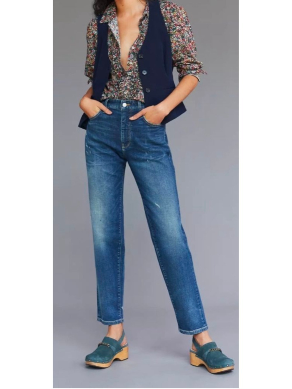 Anthropologie Pilcro Selvedge The Borrowed Boyfriend Jeans Size 16W
